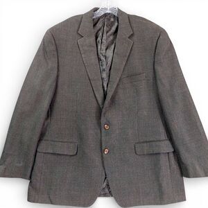 Ralph Lauren Gray Brown Wool Silk Blazer Sport Coat Men’s 48R Tailored Fit